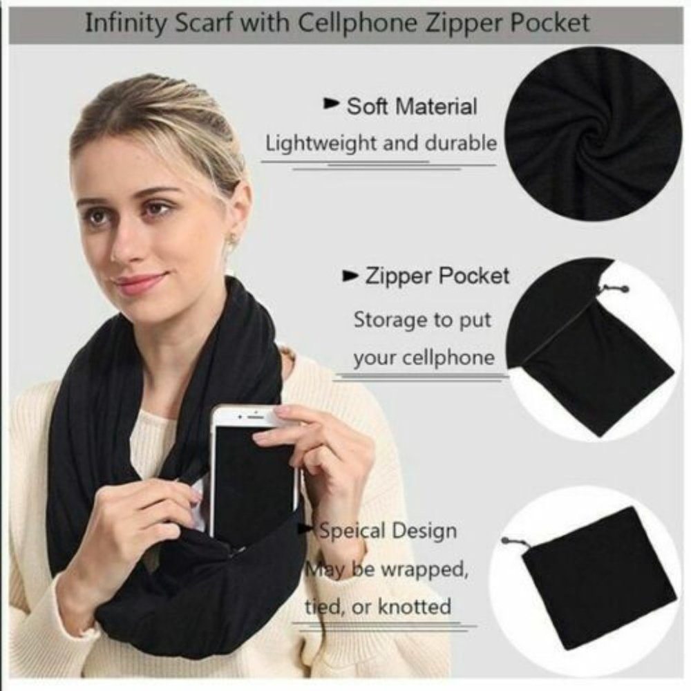 NWT Beyond Yoga Pocket Infinity Travel Scarf